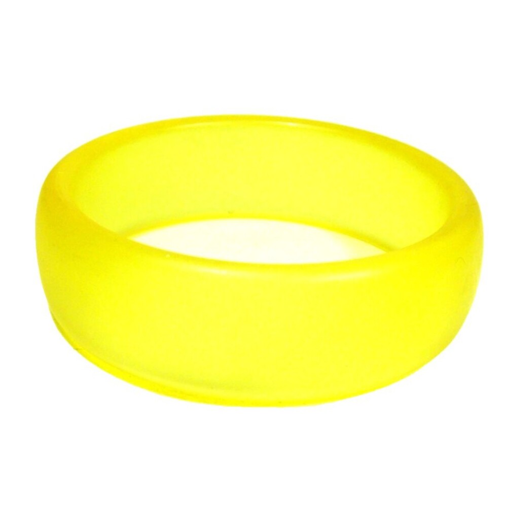 Yellow Bangle Bracelet Translucent Plastic Retro Look